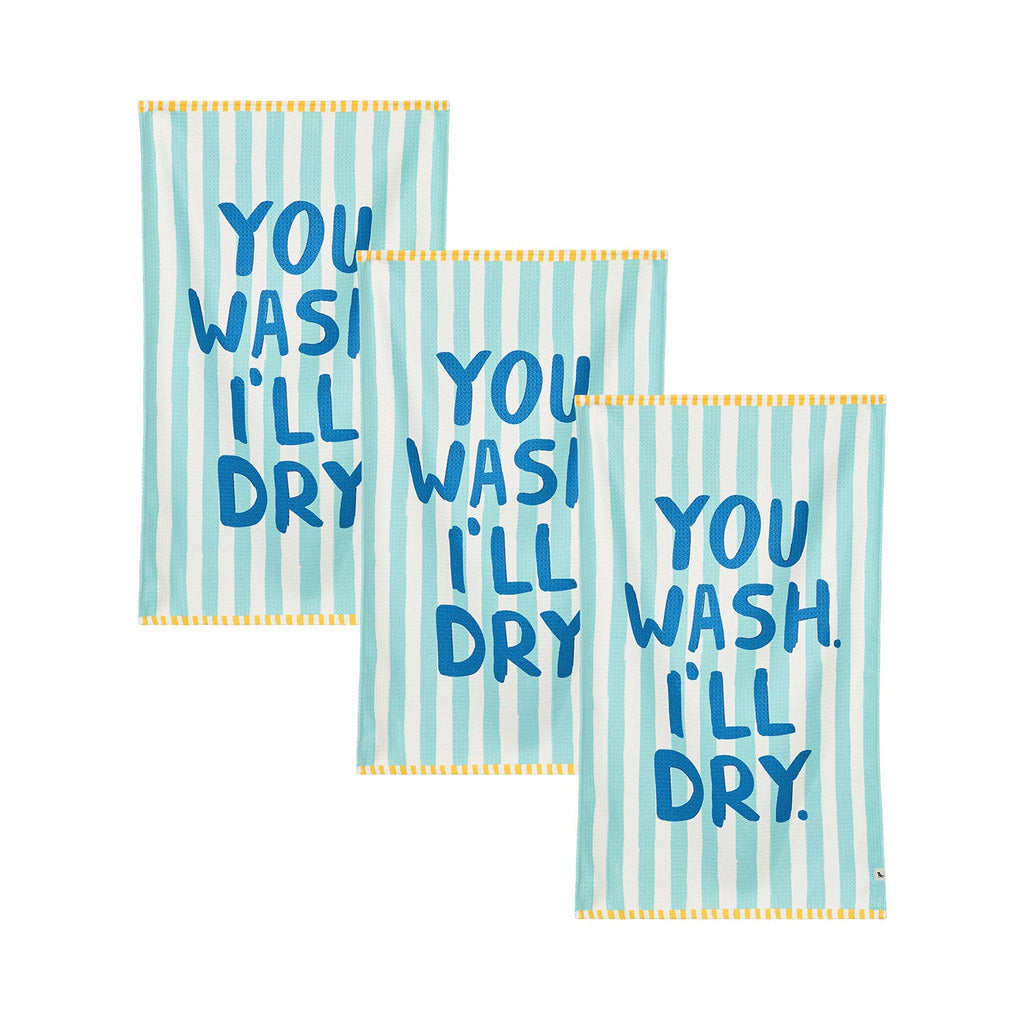 dock and bay tea towel
