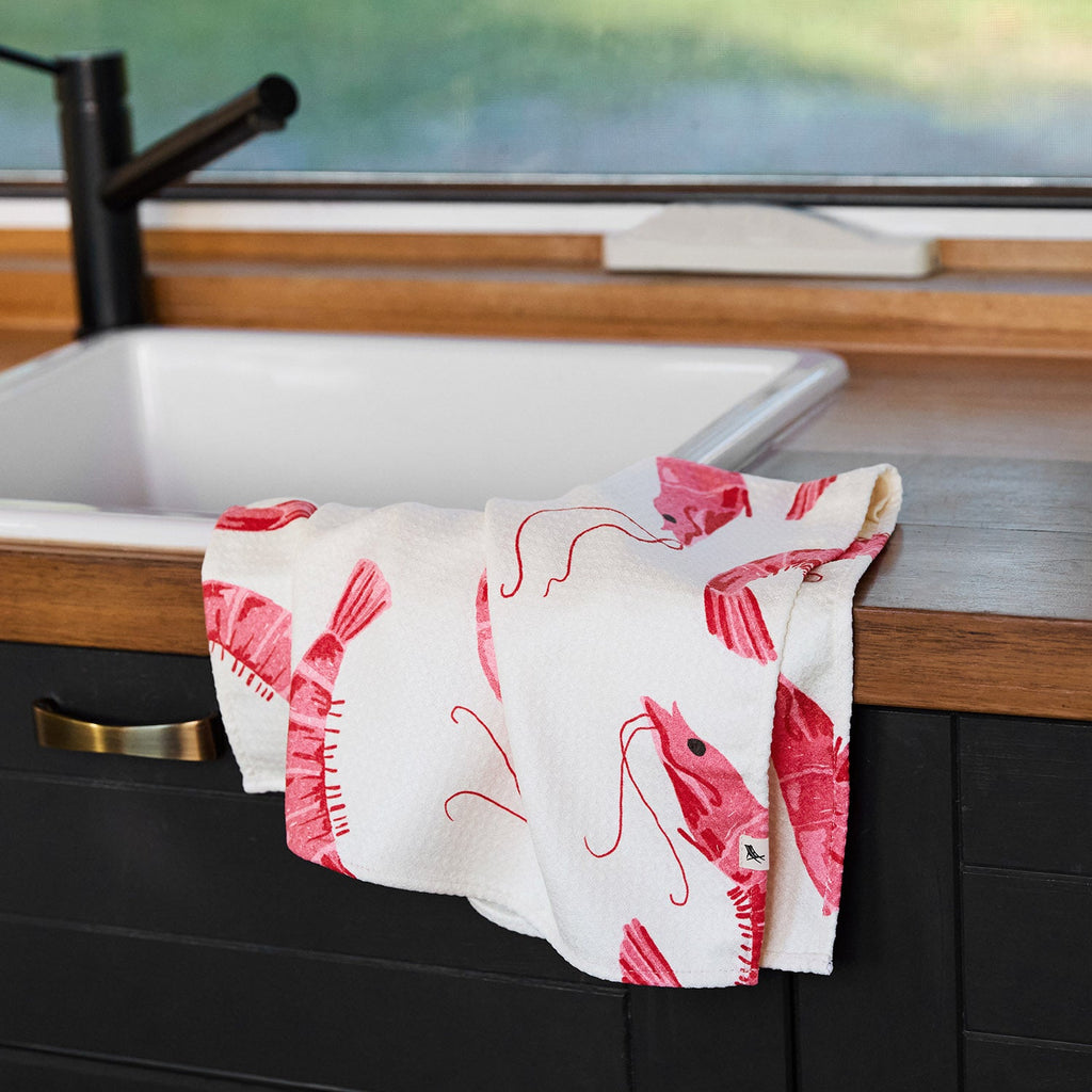 dock and bay tea towel