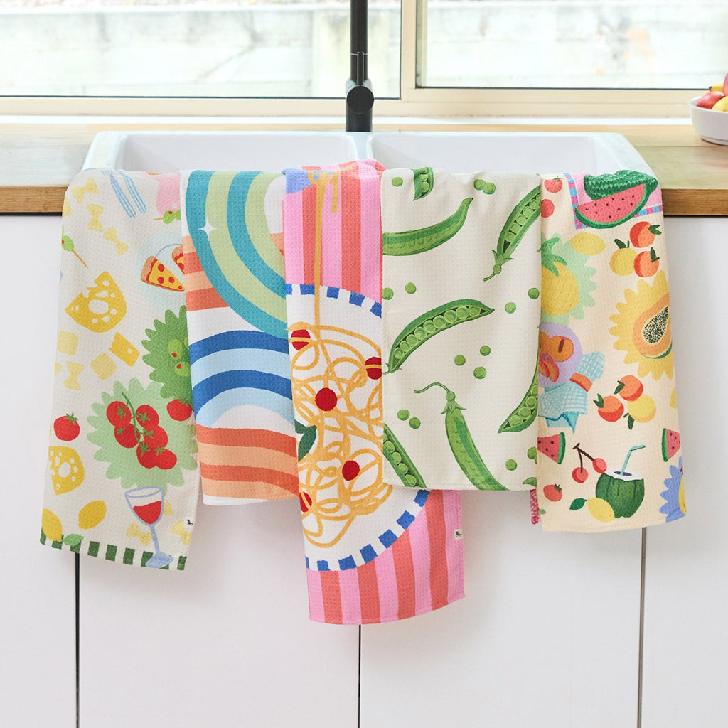 dock and bay tea towel