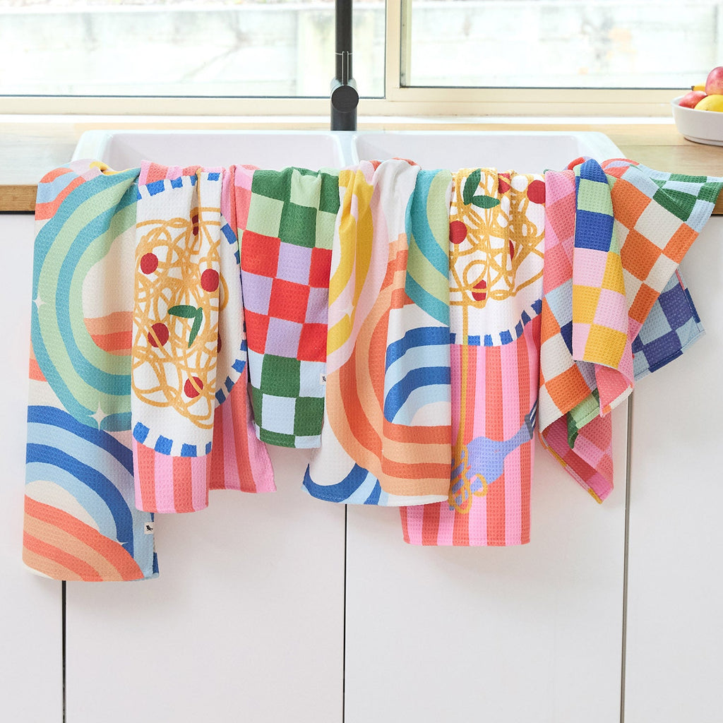 dock and bay tea towel