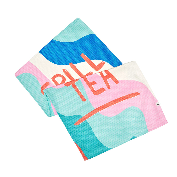 dock and bay tea towel