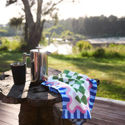 dock and bay tea towel