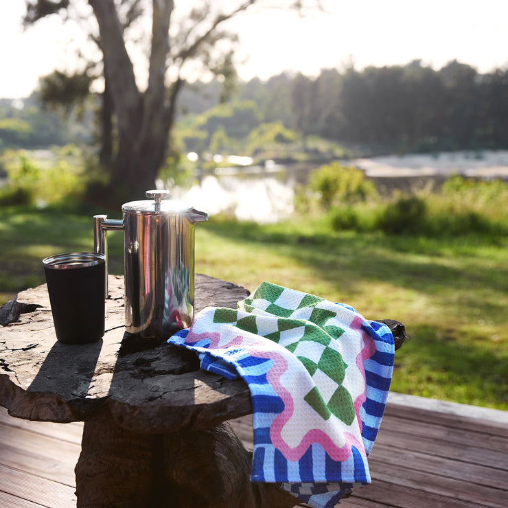 dock and bay tea towel