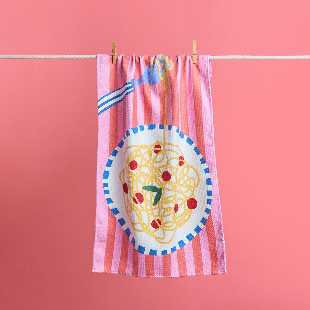 dock and bay tea towel