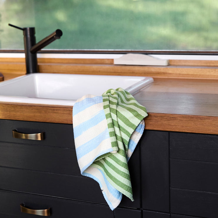 dock and bay tea towel