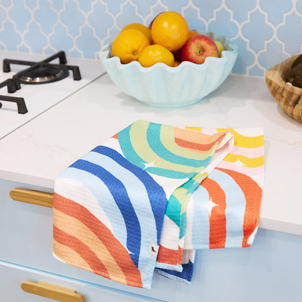 dock and bay tea towel