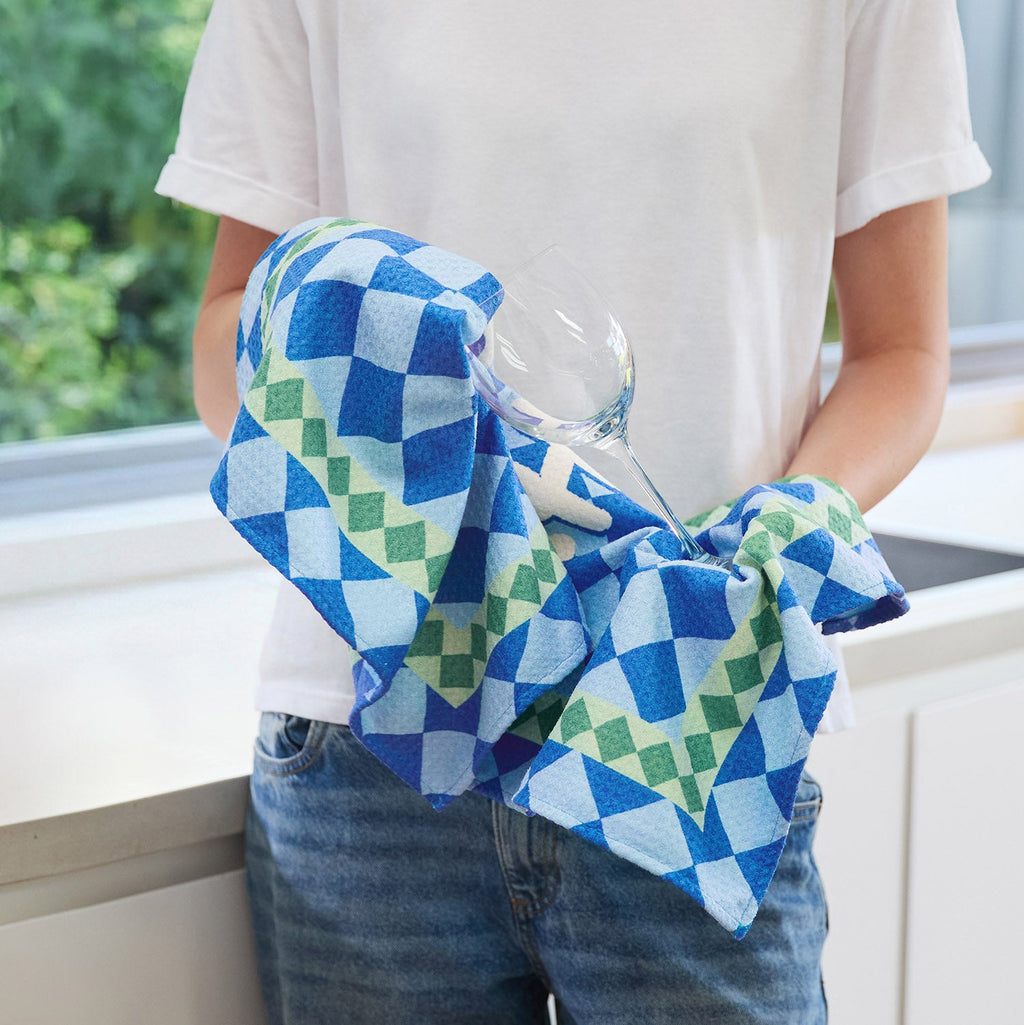 dock and bay tea towel