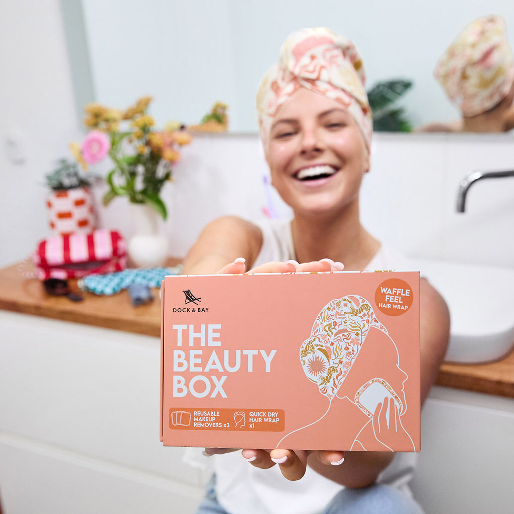 dock and bay gift box hair wrap & makeup remover