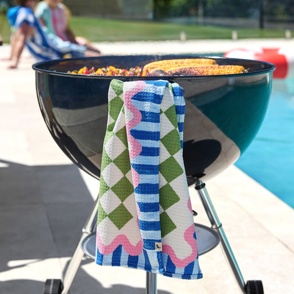 dock and bay tea towel