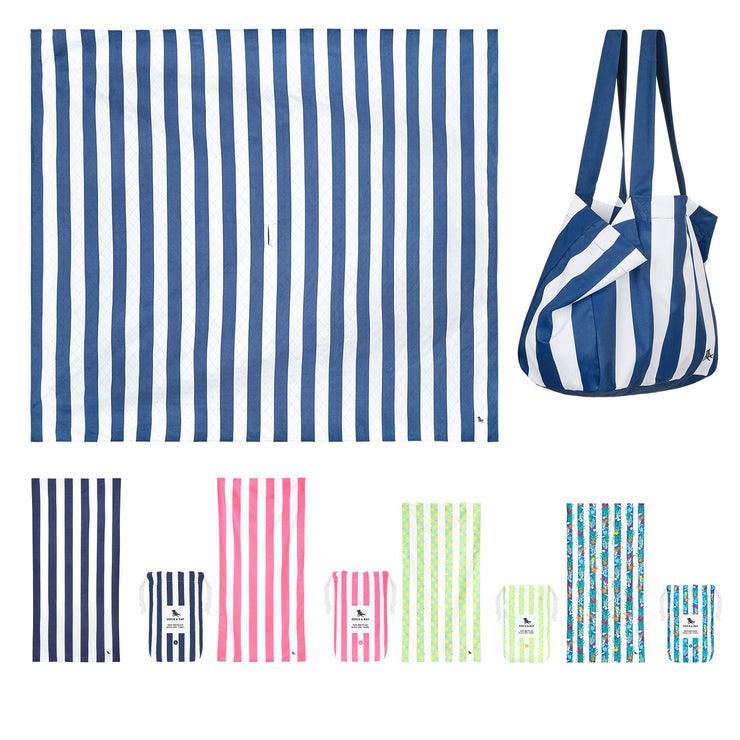 Dock & Bay 4 Towels + Picnic Blanket + Bag - Ensemble A