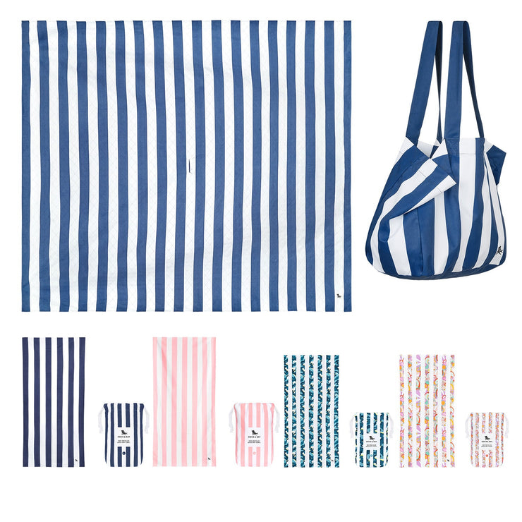 Dock & Bay 4 Towels + Picnic Blanket + Bag - Ensemble B