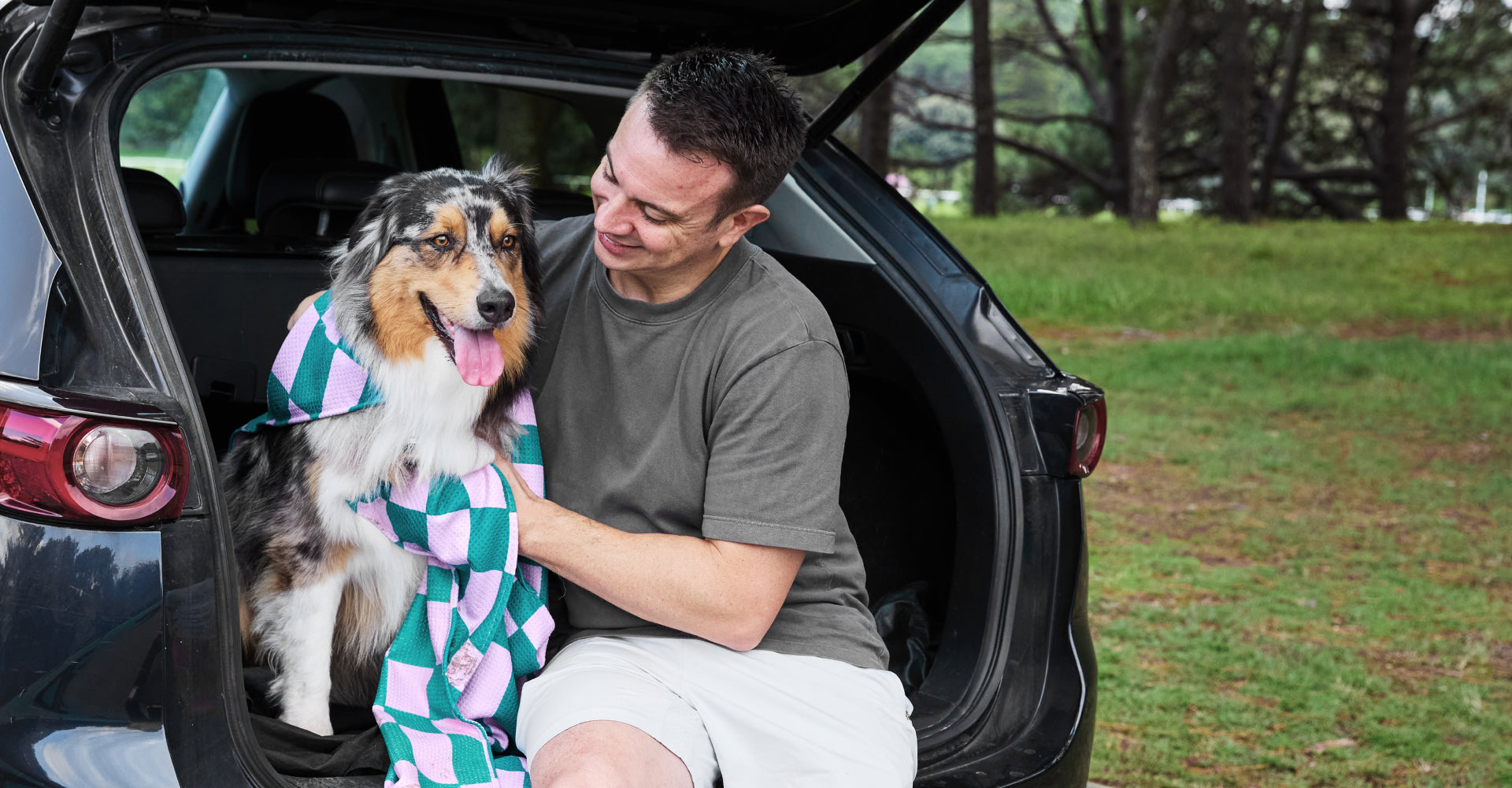 Serviette pour chien Dock & Bay - Check Mutt