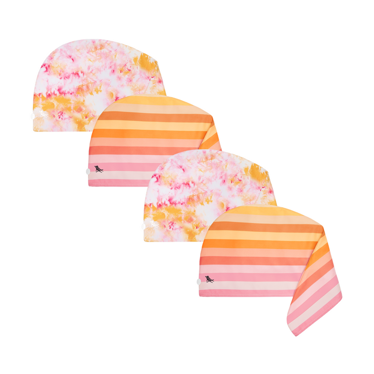 Dock & Bay Hair Wraps - Peach Starburst (Set of 4)