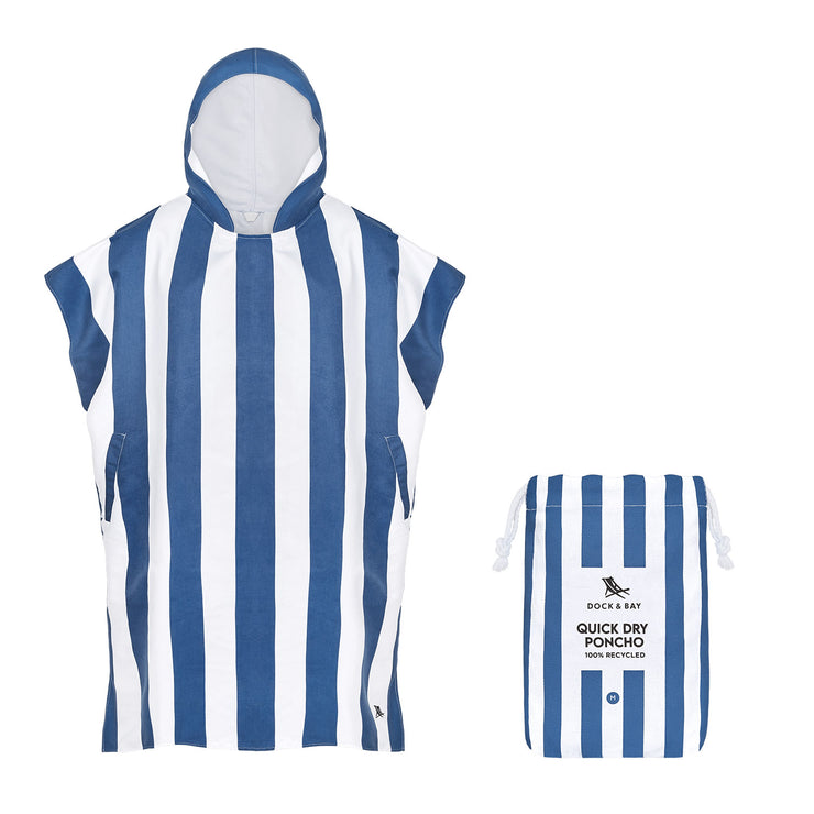 Dock & Bay Poncho - Adults - Whitsunday Blue