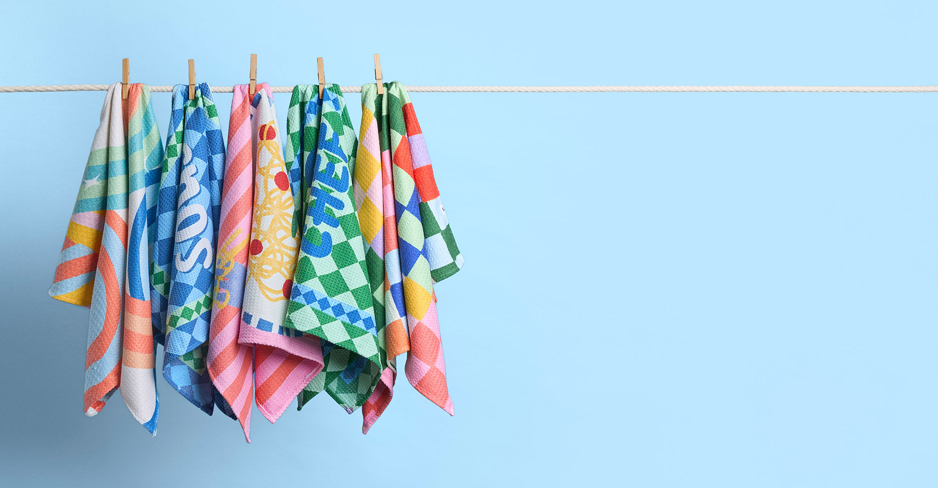 Torchons Dock & Bay - Au menu (Lot de 5)