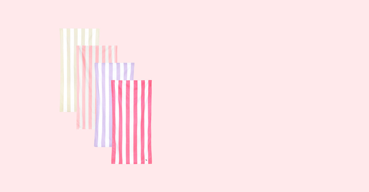 Serviettes à séchage rapide Dock & Bay – Rose bonbon (Lot de 4)