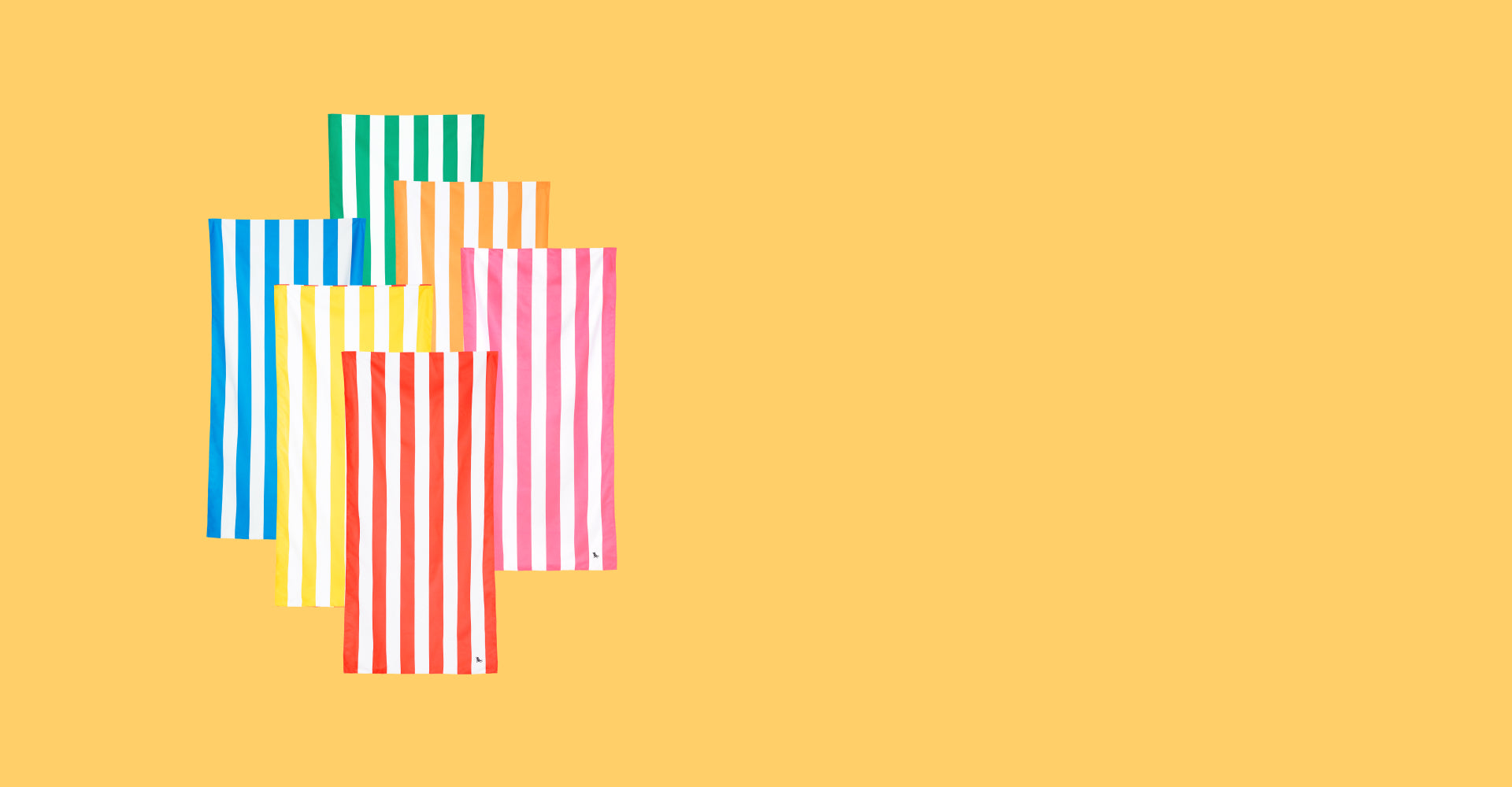 Serviettes séchage rapide Dock & Bay – Rainbow Flow (lot de 6)