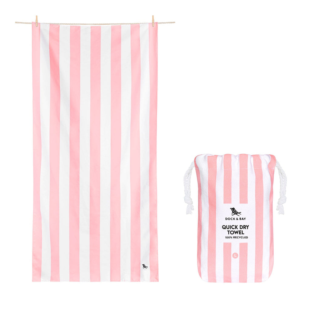 Serviette de plage à séchage rapide Dock & Bay - Rose Malibu