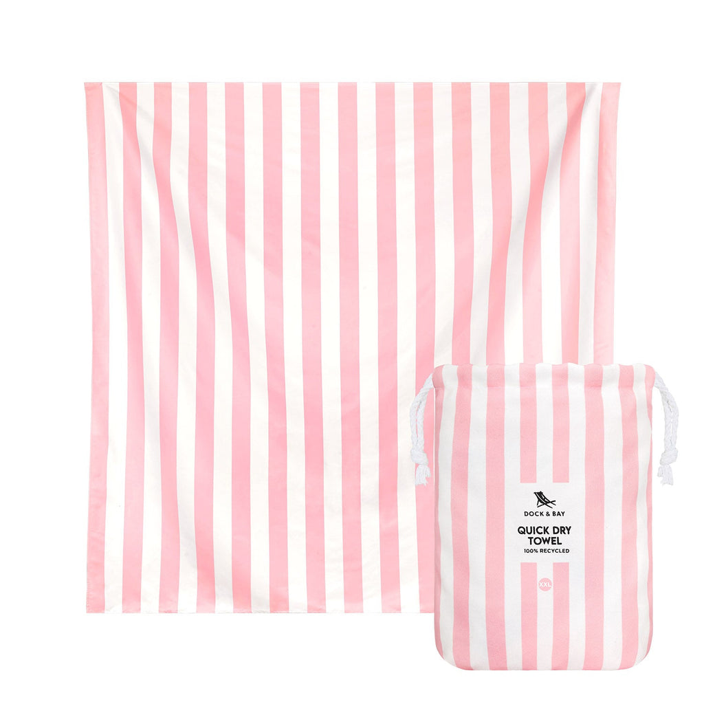 Serviette de plage à séchage rapide Dock & Bay - Rose Malibu