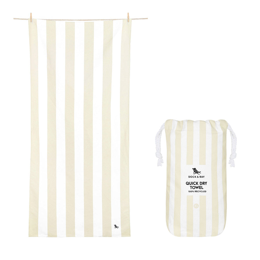 Serviette séchage rapide Dock & Bay - Beige Bora Bora