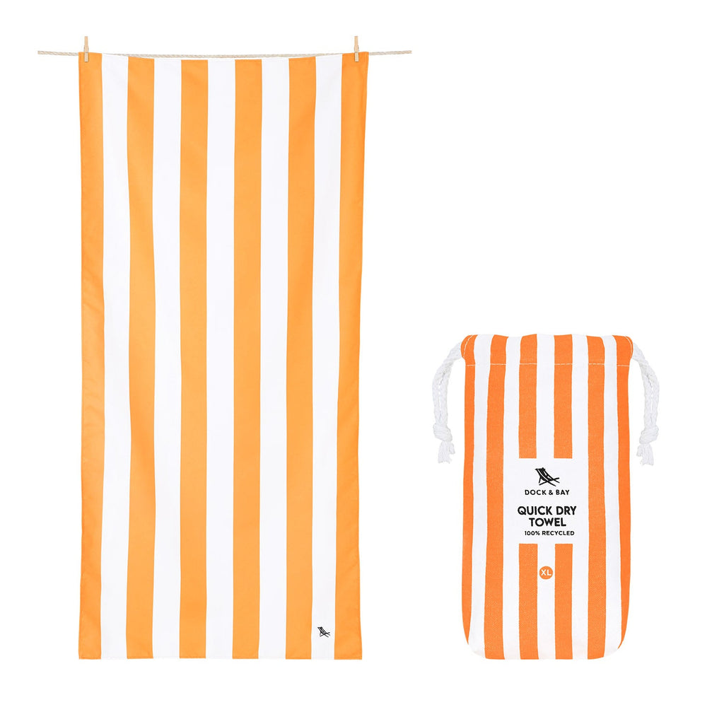 Serviette à séchage rapide Dock & Bay - Orange Ipanema