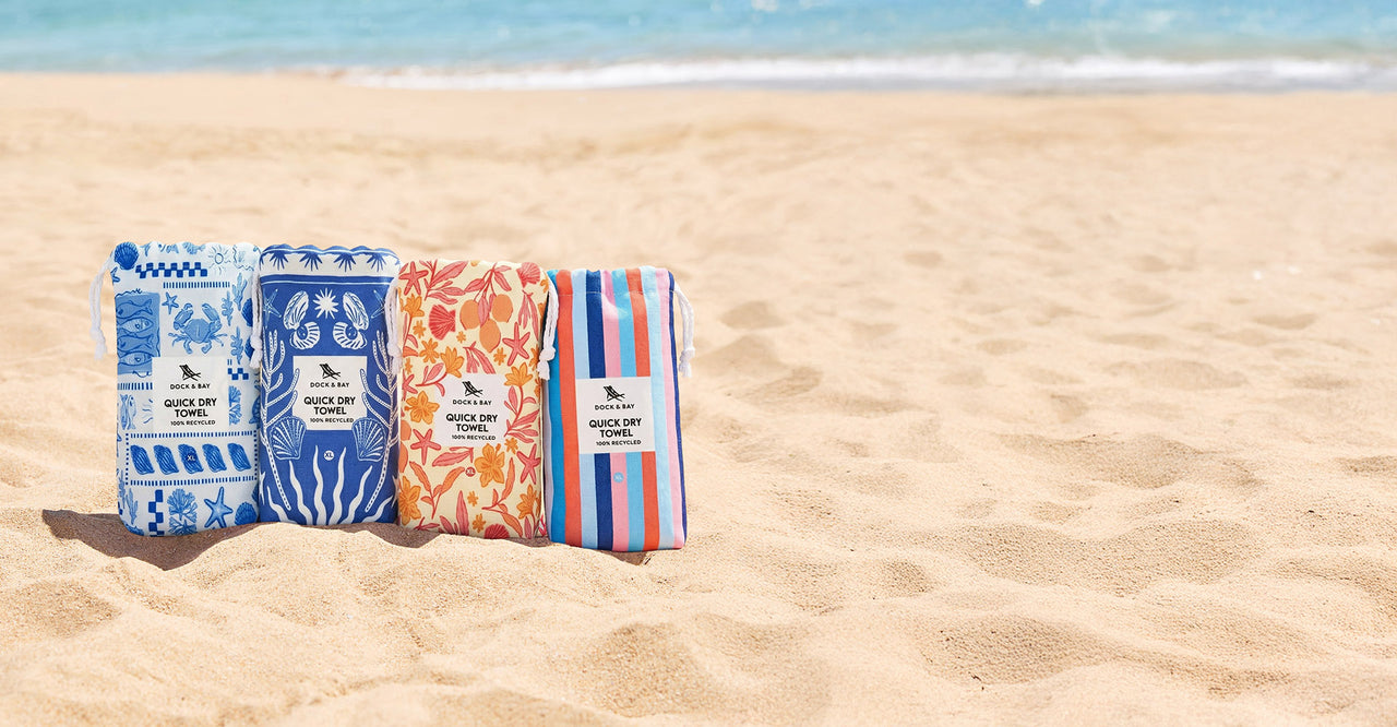 Serviettes Dock & Bay à séchage rapide - Moments méditerranéens (Lot de 4)
