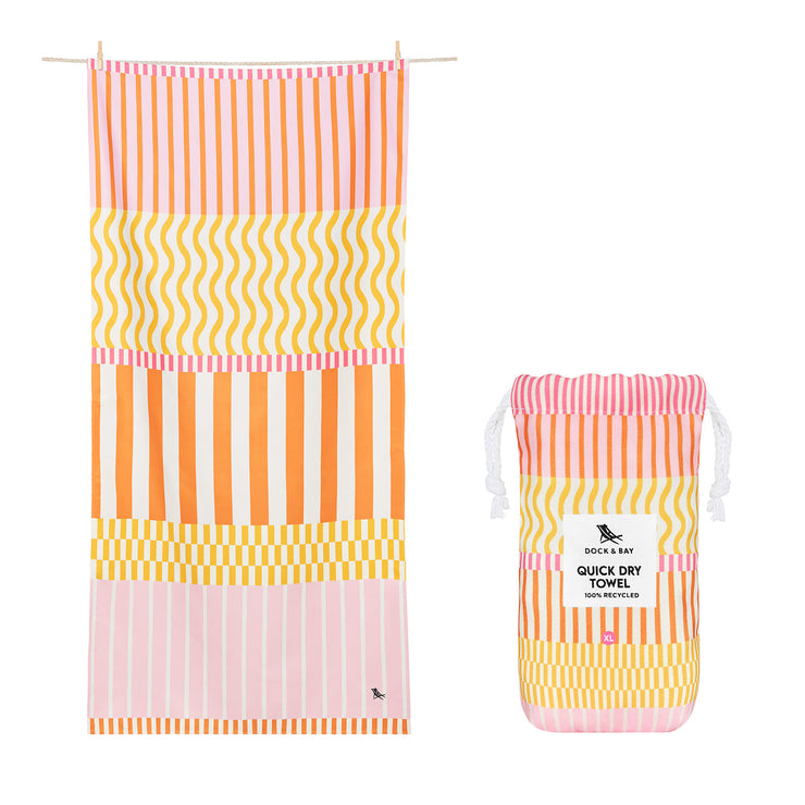 Dock & Bay Quick Dry Towel - Lemonade Waves