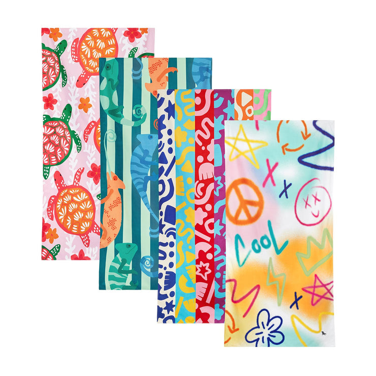 Dock & Bay Kids Beach Towel - Colourful Chaos